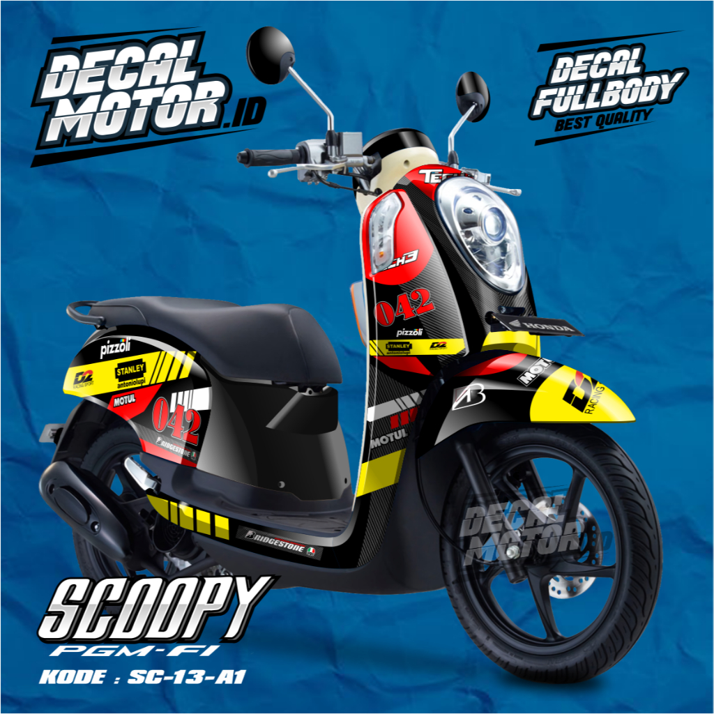 Jual Stiker Decal Scoopy PGM FI Full Blok Fullbody - Dekal Striping ...