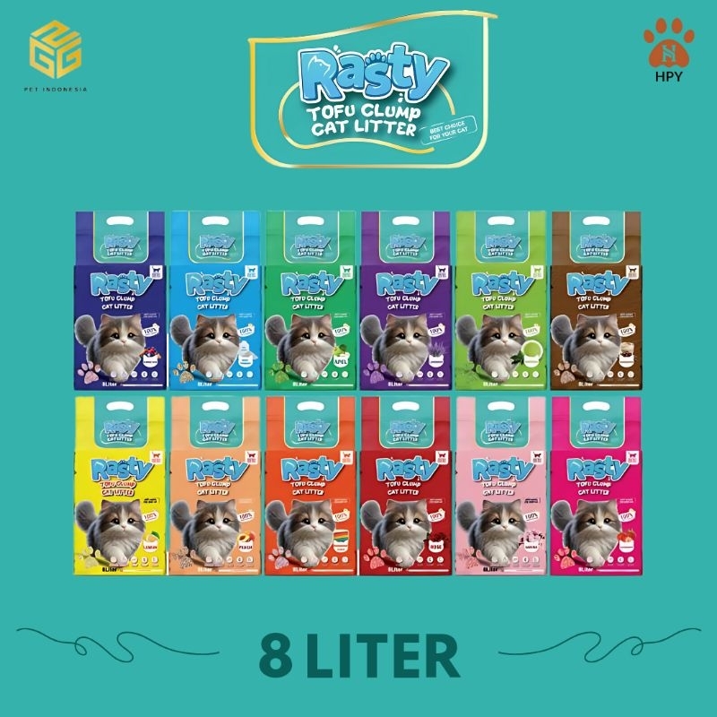 Jual Rasty Tofu Clump Cat Litter 8Litter Pasir Gumpal Kucing Tofu ...