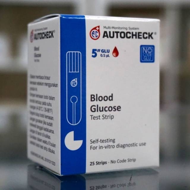 Jual Autocheck Blood Glucose Strip / Autocheck Gula Darah 25 Strip ...