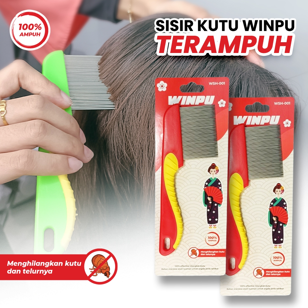 Jual WINPU sisir kutu jepang handle panjang / sisir serit ketombe ...
