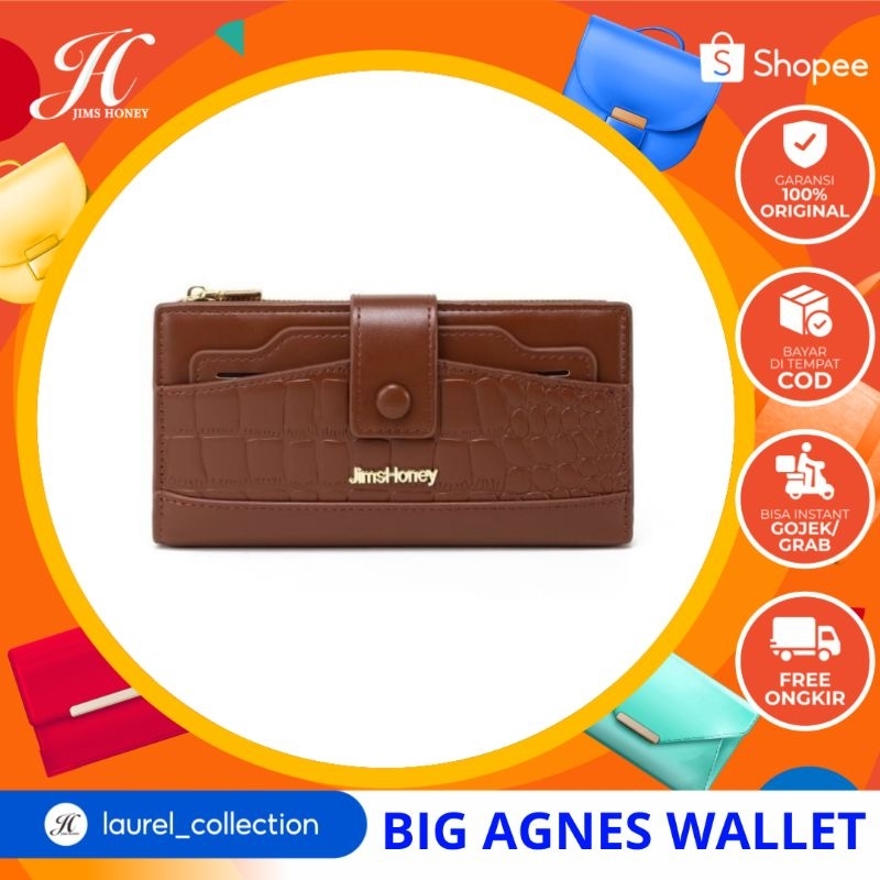 Jual JIMS HONEY BIG AGNES WALLET DOMPET LIPAT PANJANG WANITA CROCO