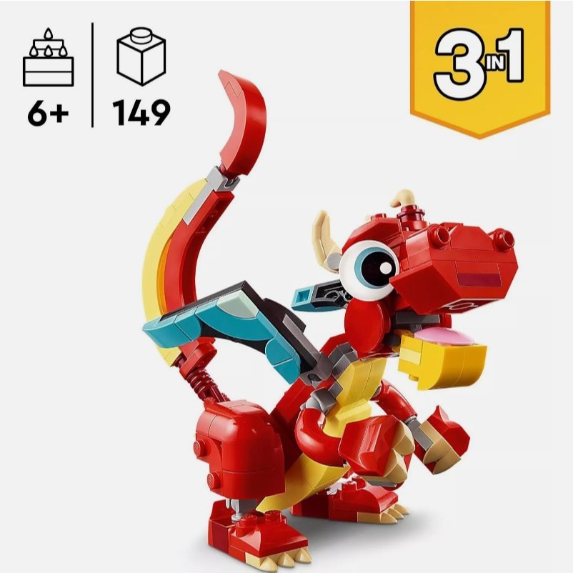Jual LEGO Creator 3 in 1 - 31145 Red Dragon Set Building Kid Toy Play ...