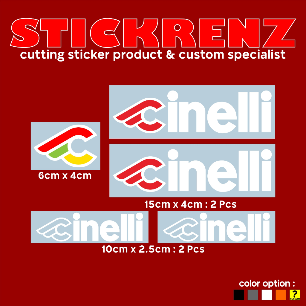 Jual Cutting Sticker Stiker Frame Sepeda Roadbike MTB Fixie Cinelli 01 ...