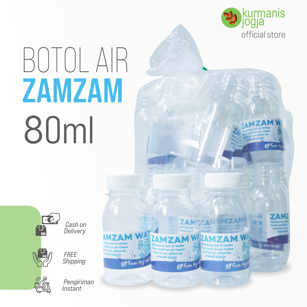 Jual Botol Air Zam Zam Kosong Kemasan isi 25 pcs ukuran 80 ml - Oleh ...