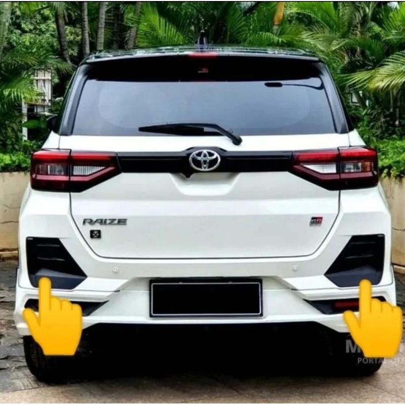 Jual Cover Moulding Bumper Bemper Belakang Raize Rocky Original ...