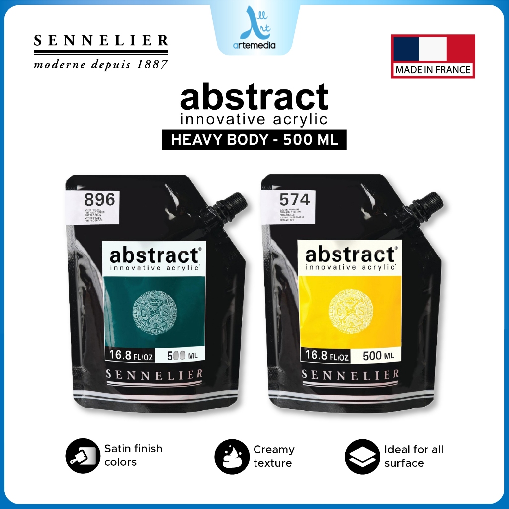 Acrilico Sennelier Abstract 500ml Vermiglio - Pittura Alta Pigmentazione, Corpo Pesante, Made In France - Foto 2