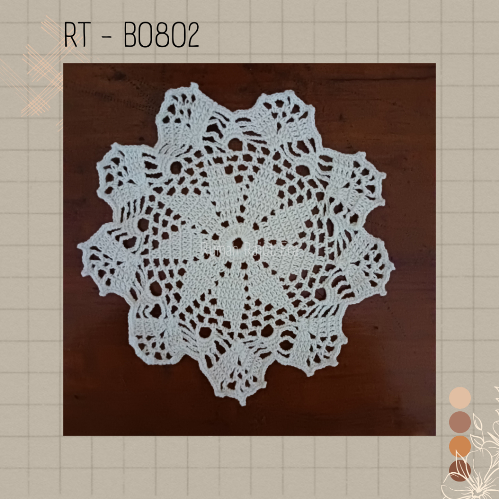 Jual [Coaster] Taplak Meja Bulat Doily Rajut Benang Tetoron/Nylon/Jala ...