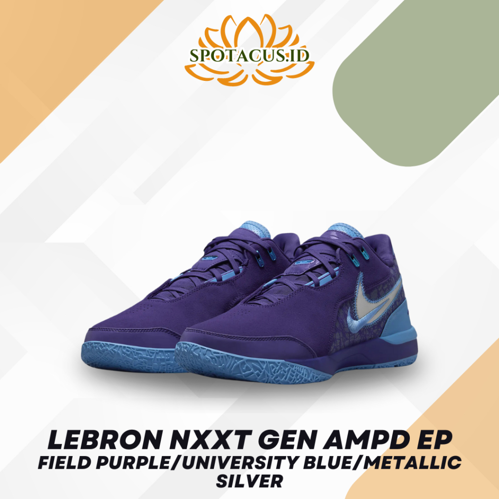 Sepatu Basket Nike Lebron NXXT Gen AMPD EP Field Purple/University  Blue/Metallic Silver (FJ1567-500)