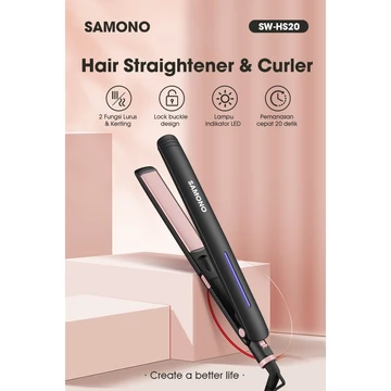 SAMONO Catokan Rambut Profesional Lurus Dan Keriting LED Indikator SW HS20 BATAM