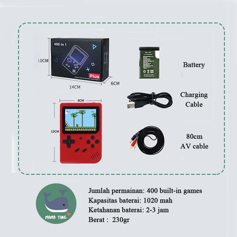 Jual BELLA - Game Boy Mini SUP LCD 3inch 400 Permainan Portable Mainan ...