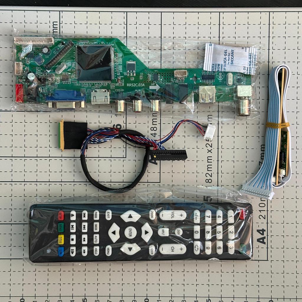 Jual Paket Board RR52C.03A TV LED LCD Digital Monitor Kabel LVDS 20 30 ...