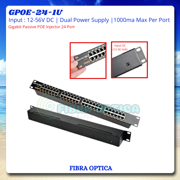 Jual Passive POE Injector 24 Port Gigabit|GIGABIT POE 24 Port | Shopee ...