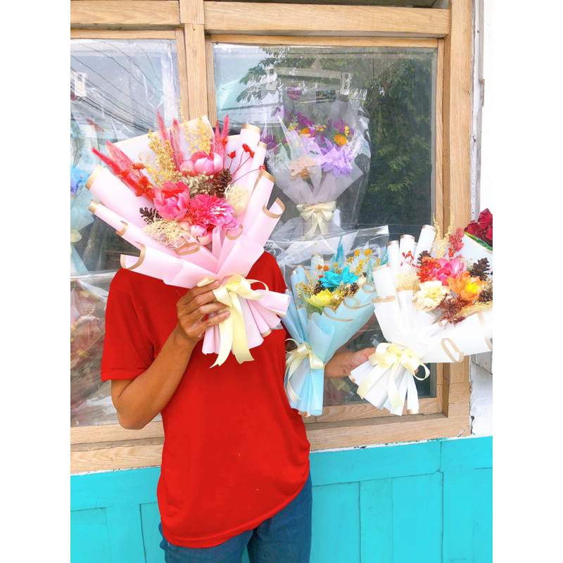 Jual (buket Ready no Po) buket sempro semhas estetik bunga kering ...