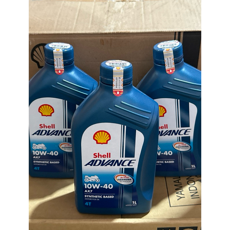 Jual OLI SHELL ADVANCE 4T AX7 10W 40 SYNTHETIC BASED 1LITER | Shopee ...
