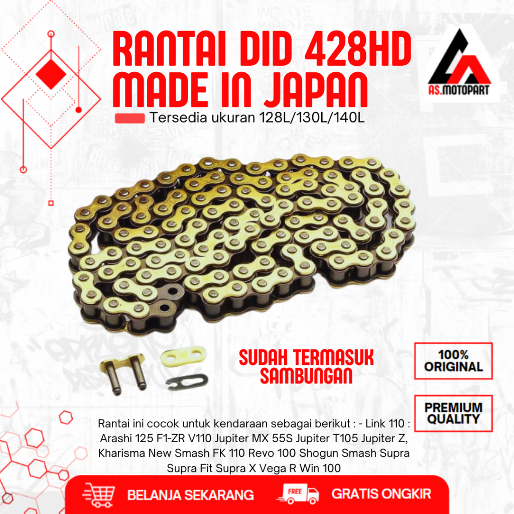 Jual RANTE GOLD 520H HSBT RANTAI MOTOR GOLD 520 HD RANTAI MOTOR ...