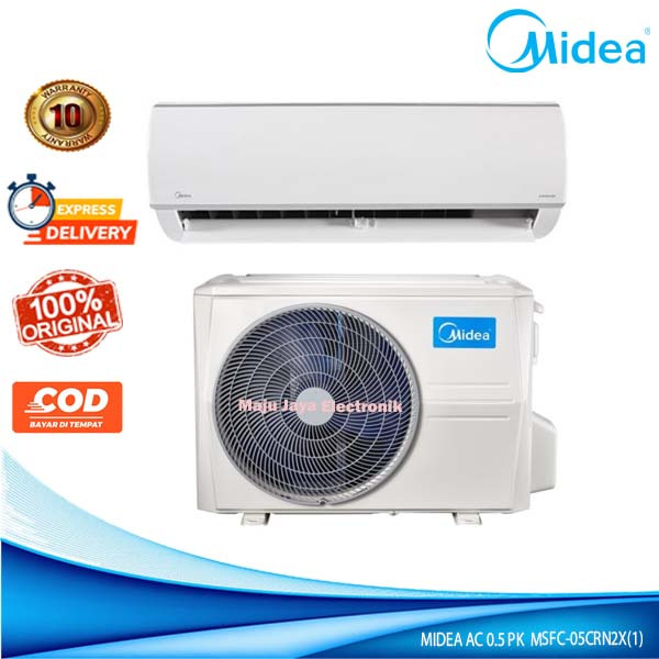 Jual AC Split MIDEA 1/2 PK MSFV-05CRN2X ExtremeDura Super Cool Gold Fin ...