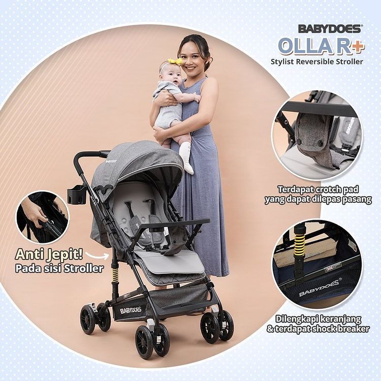 Jual Stroller Lipat Babydoes Olla R / Olla R+ / Kereta Dorong Bayi Dua ...