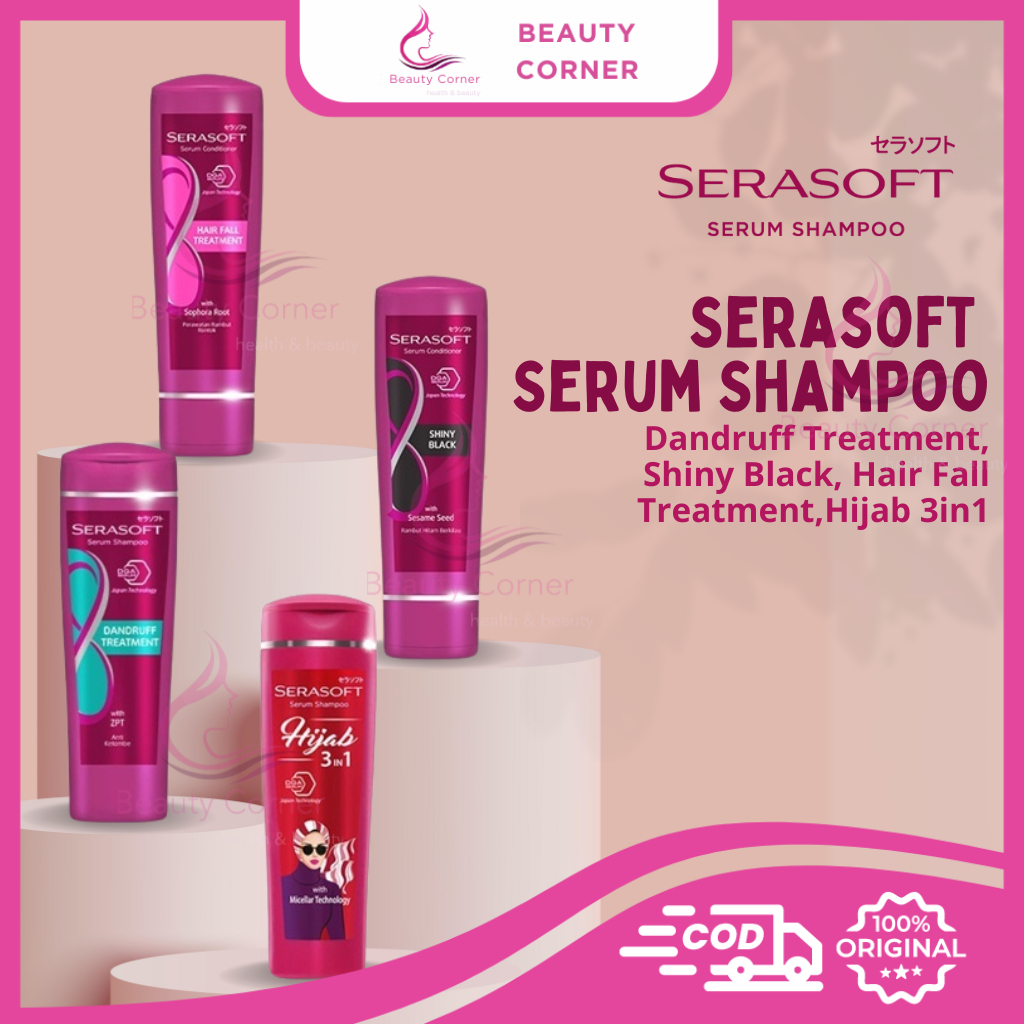 Serasoft Serum Shampoo |Dandruff Treatment, Shiny Black, Hair Fall Treatment,Hijab 3in1|