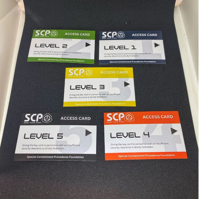 Jual SCP Access Cards Cosplay ID Kartu Security Access Replica Props ...