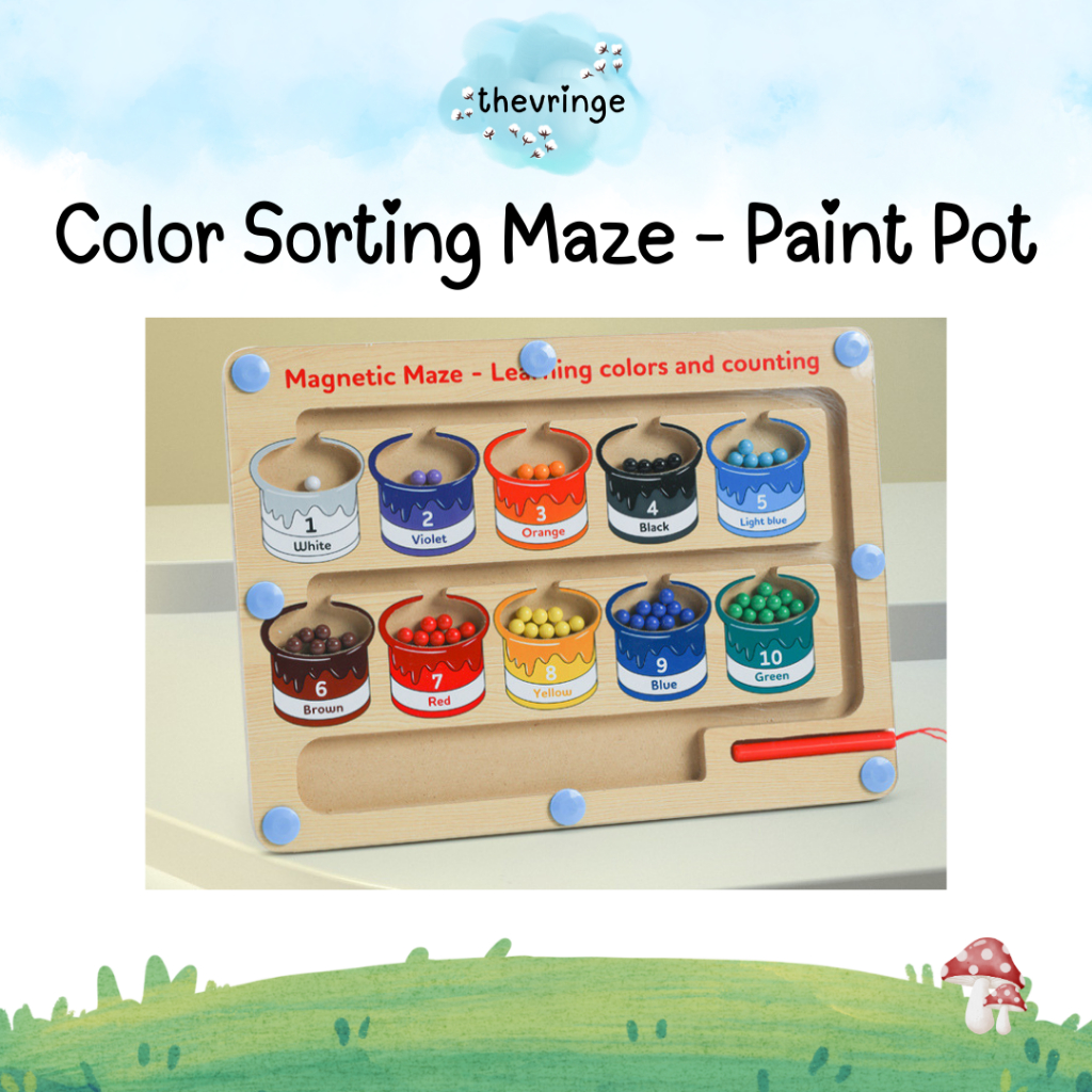 Jual Color Sorting Maze Magnet mainan sortir warna mainan edukasi anak ...