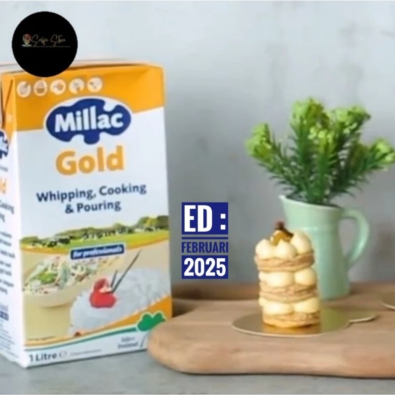 Jual Millac Gold Whipping Cream 1lt Whip Krim Cooking & Pouring 1 Liter ...