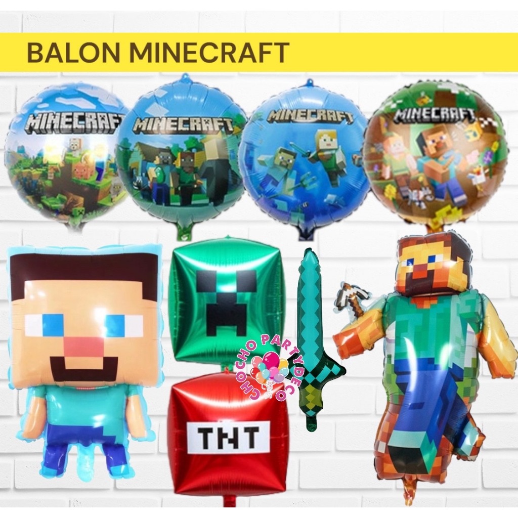 Jual Balon MINECRAFT / Balon Foil Minecraft | Shopee Indonesia