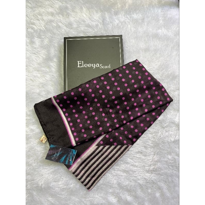 Hijab Segiempat Motif Syari Eleeya Scarf Ukuran 140 X 140