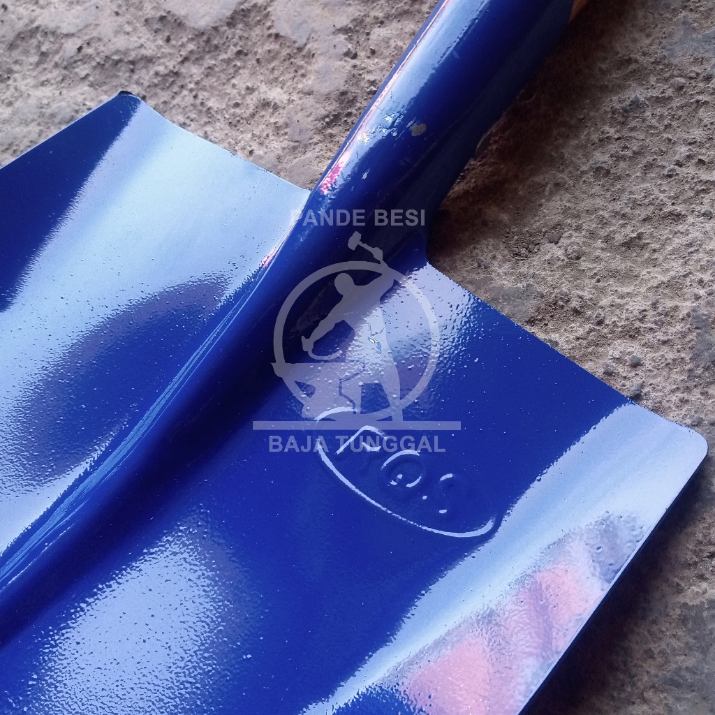 Jual Sekop Pasir RQS Besi Biru Gagang Kayu PVC / Sekrop Tanah / Serok ...