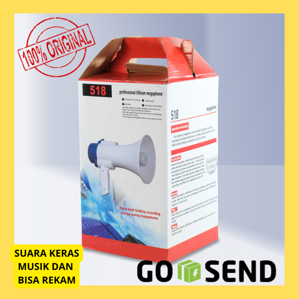 Jual Megaphone Pengeras Suara Portable Multifungsi Corong Suara dengan ...