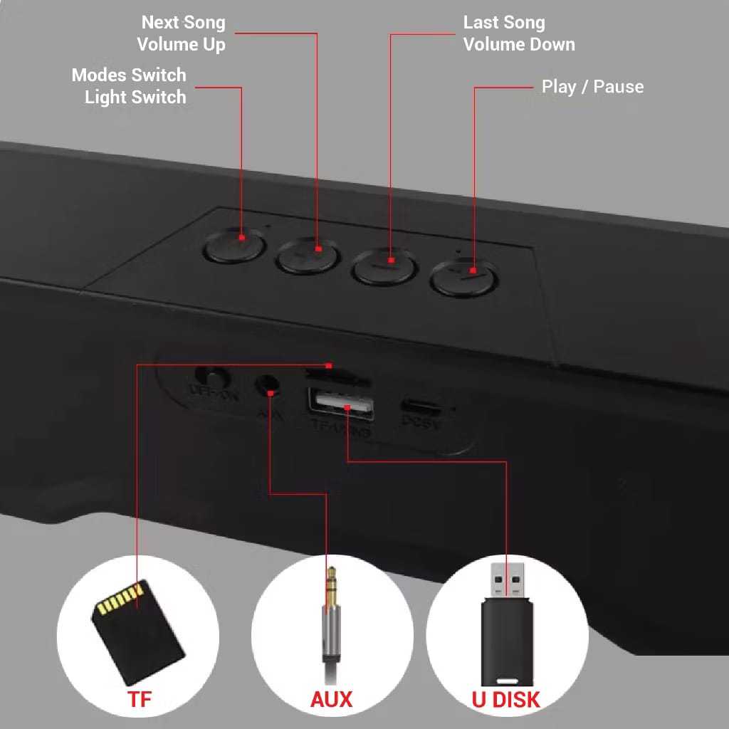 Jual KISONLI Speaker Portable Bluetooth LED-913 Stereo Bass Effect With ...