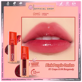 OMG OH MY GLAM Glassy Lip Tint 2g Lip Tint Warna Intense Tahan 12 Jam Skincare Infused