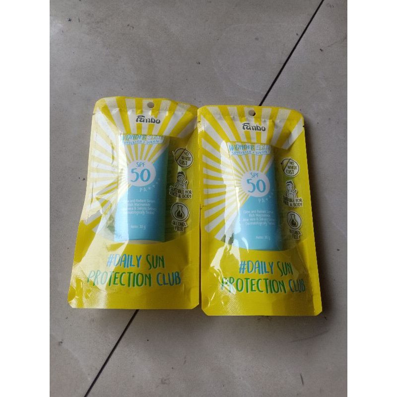 Jual FANBO SUNSCREEN+ SERUM SPF 50 30gr /SUNBLOK WAJAH | Shopee Indonesia
