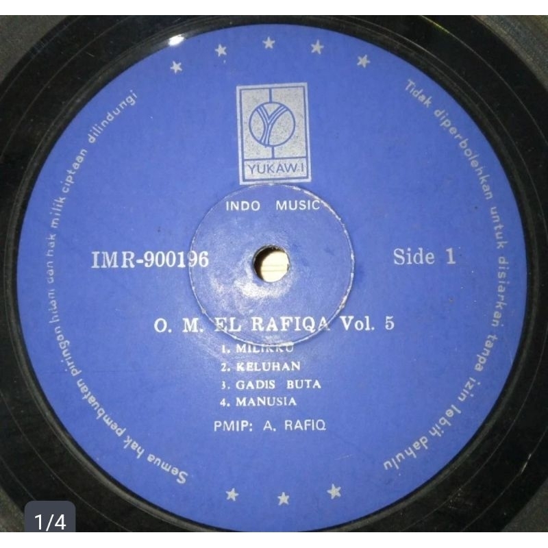 Jual Vinyl Piringan Hitam 12 inch O.M El Rafiqa Vol. 5 - Milikku ...