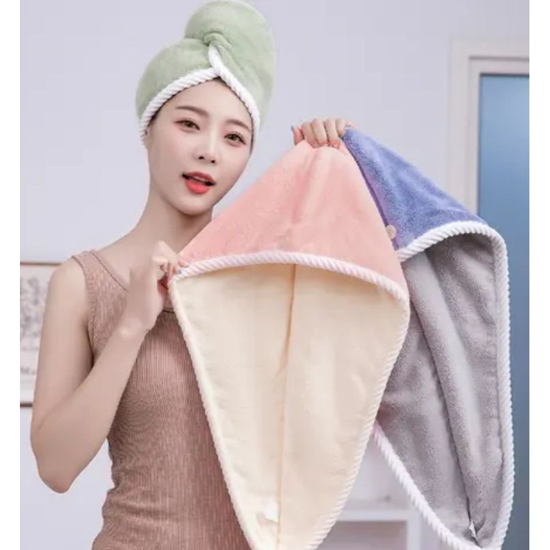 Jual Handuk Keramas Highquality Karakter Cepat Kering Fashion Wanita ...