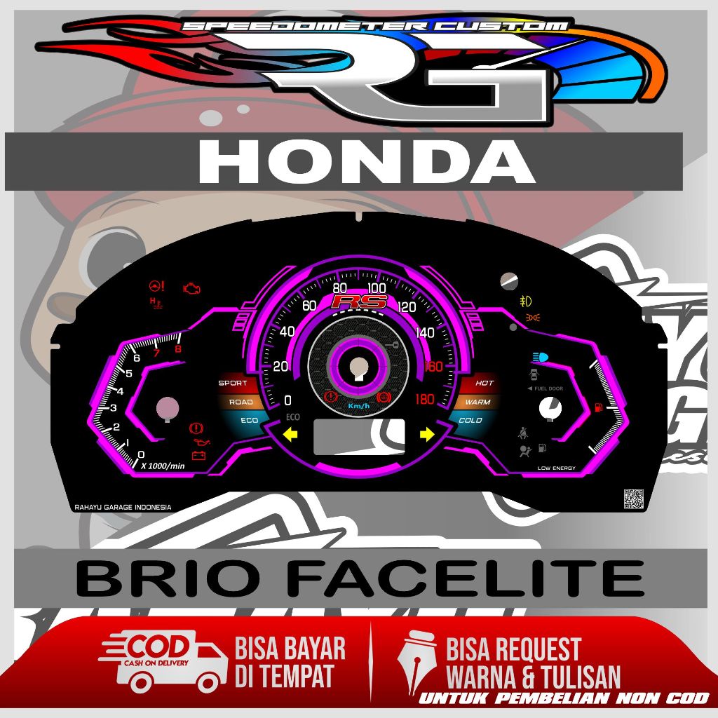 Jual PAPAN SPEEDOMETER CUSTOM HONDA BRIO & MOBILIO FACELITE | Shopee ...