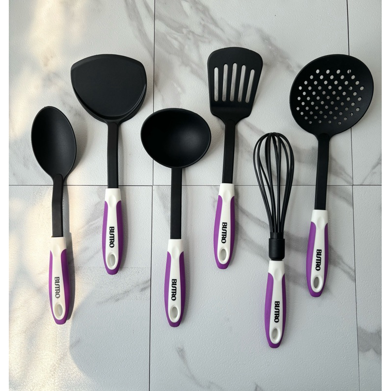 BISTRO BO-NY 1306 6PCS PLASTIC KITCHEN TOOL SET PURPEL
