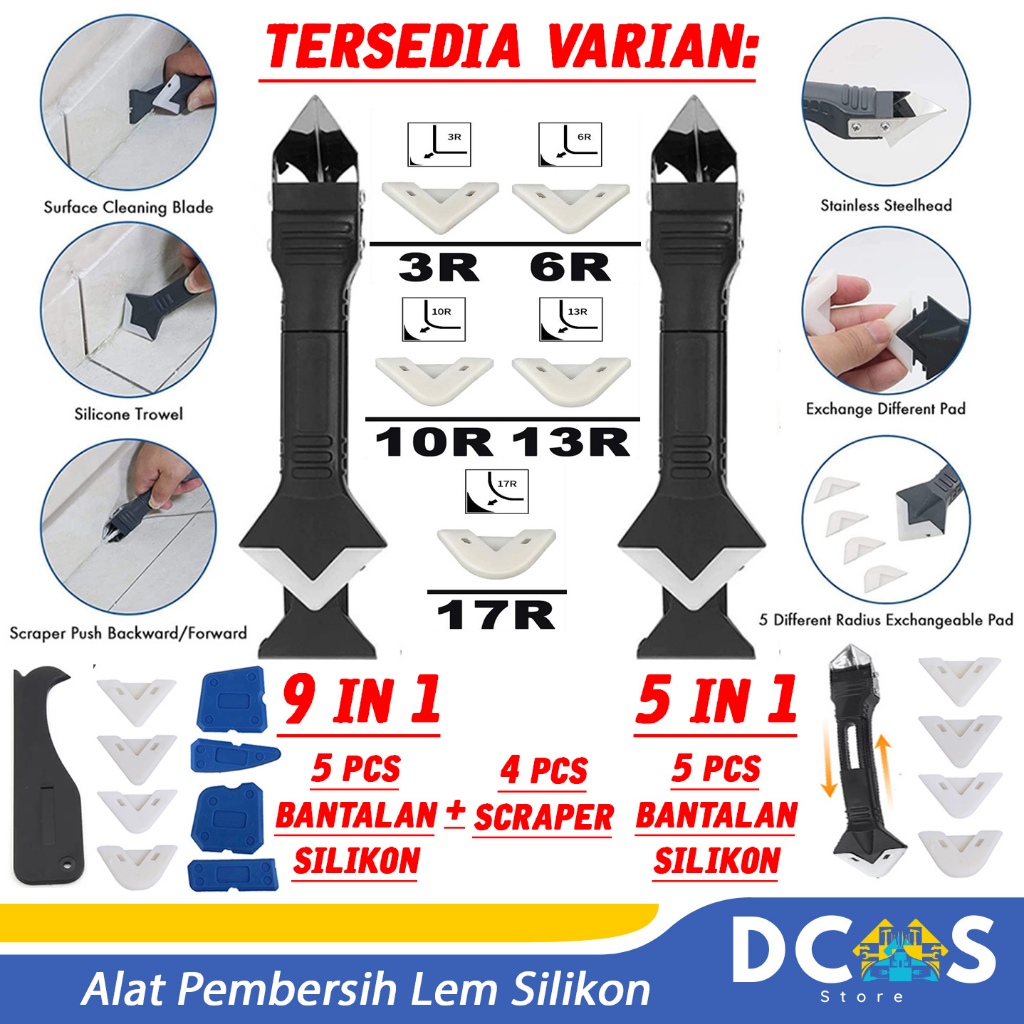 Jual Scraper Trowel Silicone Sealant 5in1 / 9in1 Alat Pembersih Lem ...