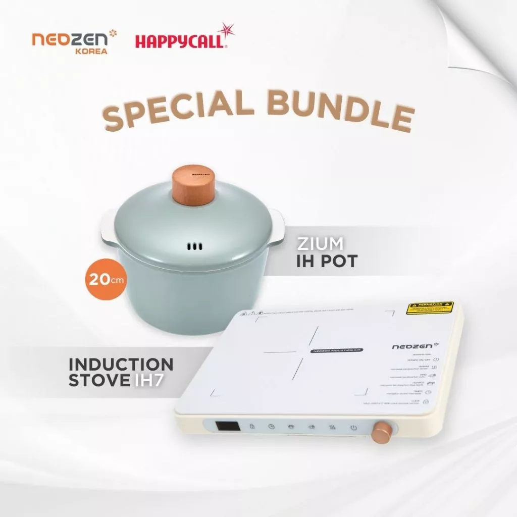 Neozen Induction Stove IH7 & Happycall Zium IH Pot 20 cm | Paket Kompor Induksi Penggorengan