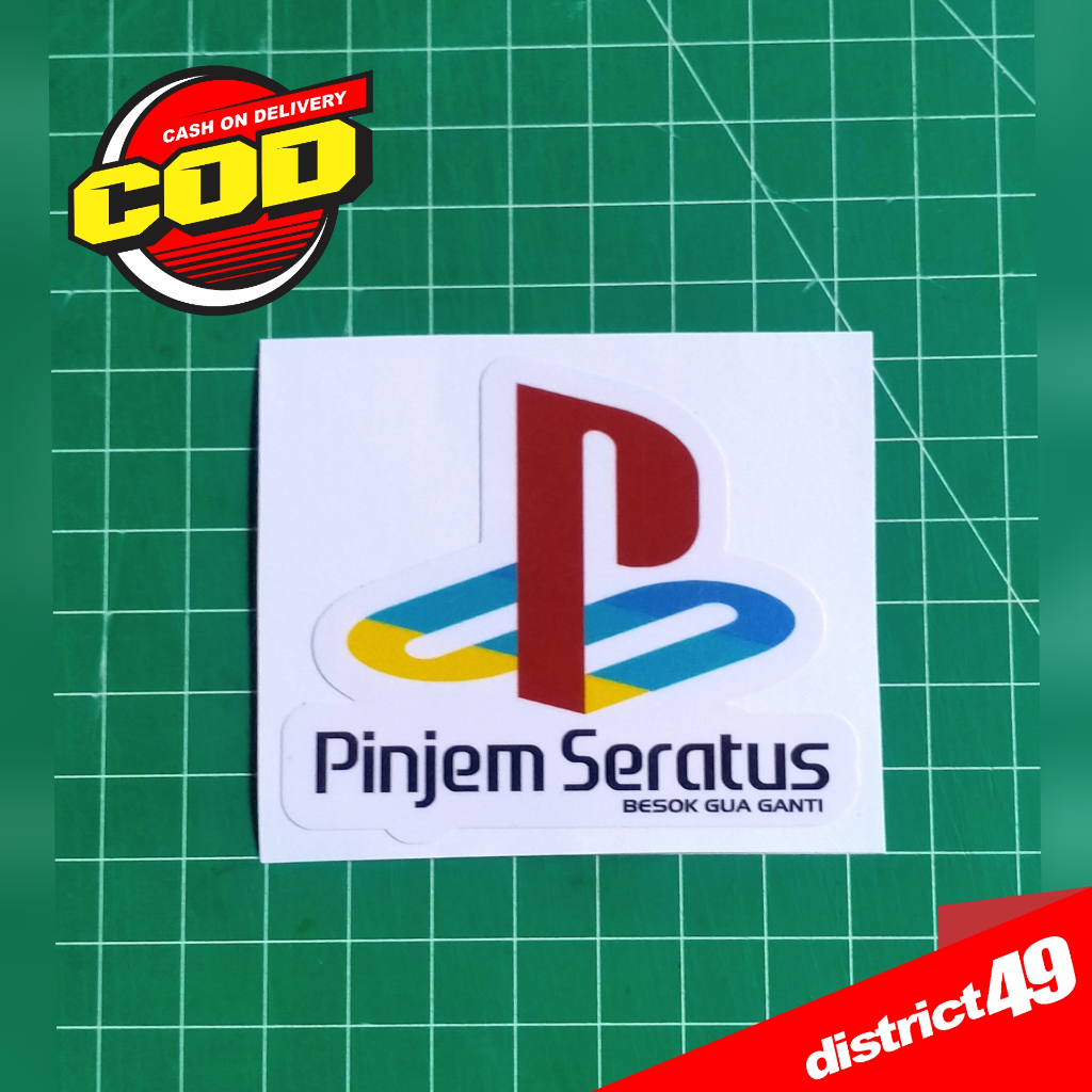 Jual Stiker PLESETAN PINJEM SERATUS - Stiker Print Cut Laminasi Glossy ...