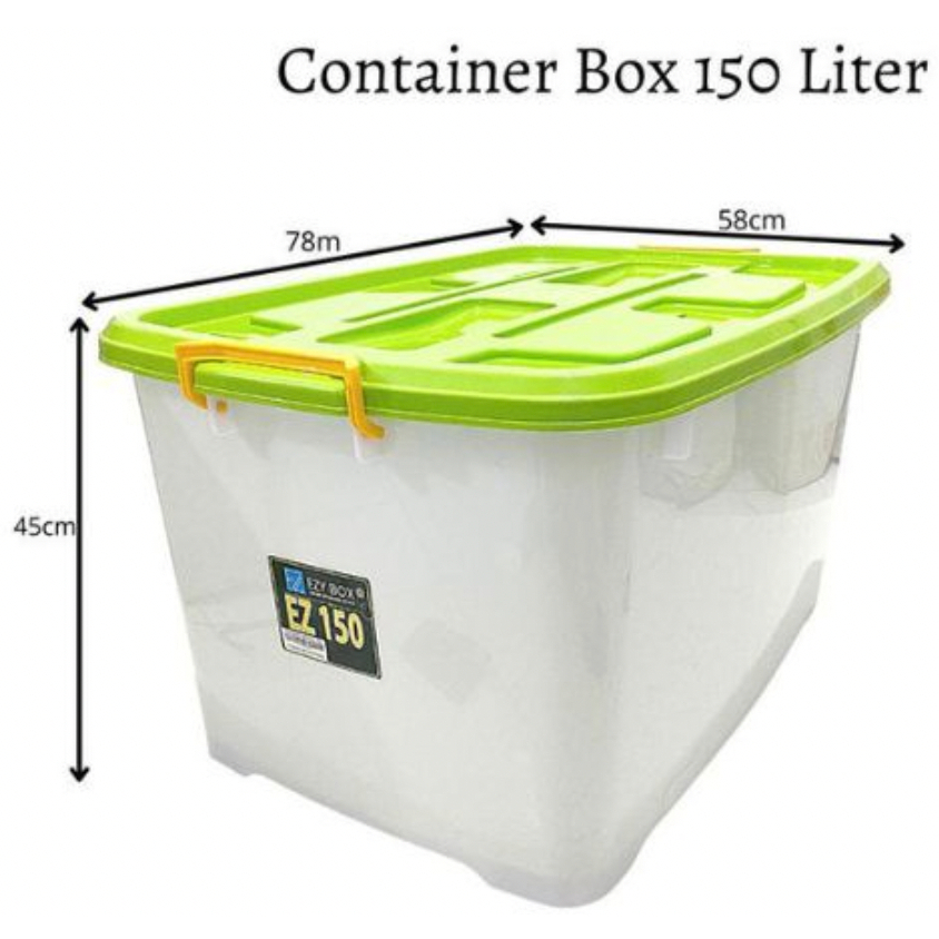 Jual CONTAINER BOX EZY CB 150 LITER KOTAK/TEMPAT PENYIMPANAN WADAH ...