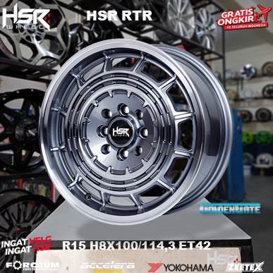 Jual Velg mobil r15 hsr wheel untuk avanza, livinna, soluna dll hsr Rtr ...
