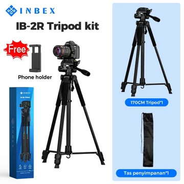 INBEX IB 2R 170CM Profesion Tripod Kamera Handphone Bluetooth Remote Konten Remote Bluetooth