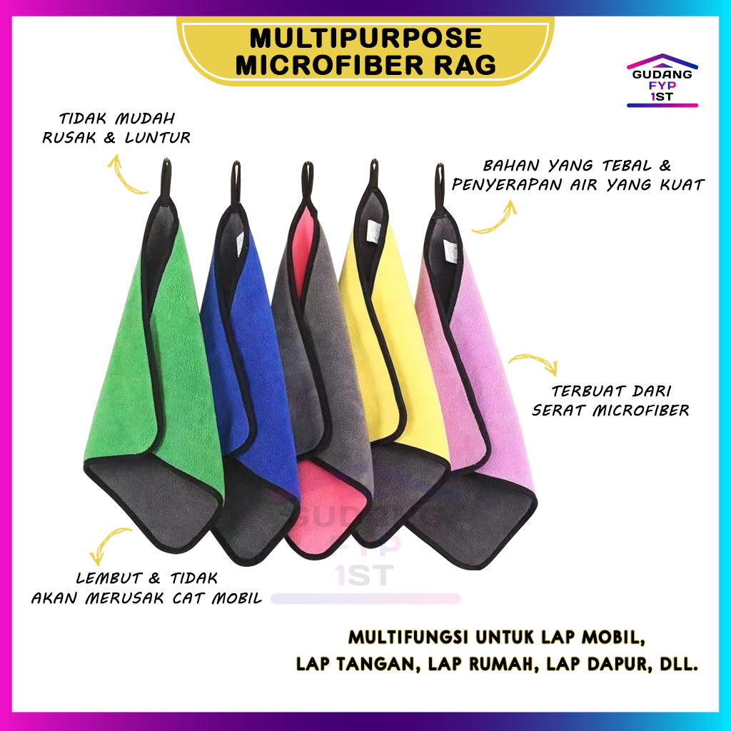 Jual Multipurpose Microfiber Rag | Lap Pembersih Dapur Multifungsi ...