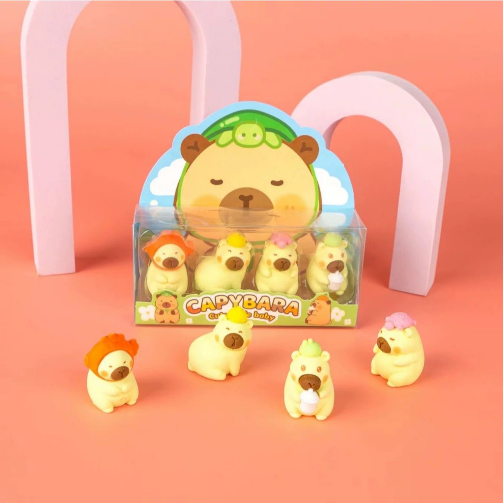 56-teiliges Capybara-Figuren-Set Aus Kunstharz – Miniatur-Tiere Für Kuchen, Deko & DIY-Landschaften, 1,4-3 Cm