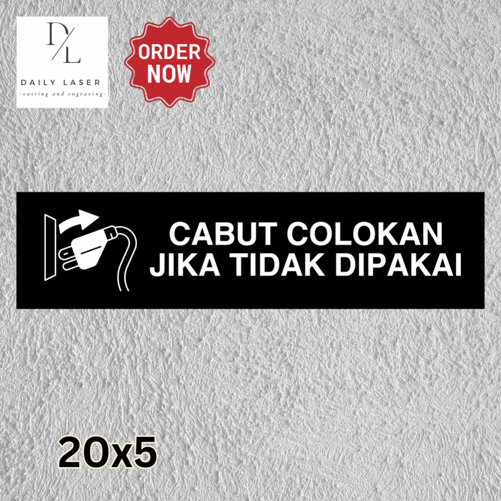 Jual SIGNAGE CABUT COLOKAN JIKA TIDAK DIPAKAI 30 x 10 CM SIGNBOARD ...