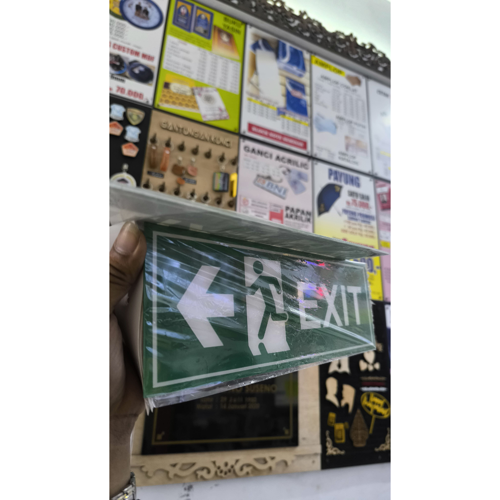 Jual RAMBU RAMBU / SIGN EXIT PANAH KIRI 30 X 10 CM | Shopee Indonesia