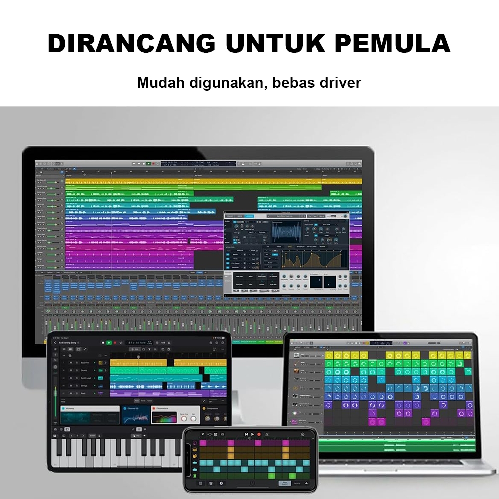 Jual 2x2 Computer Professional Recording Audio Interface Touch Model ...