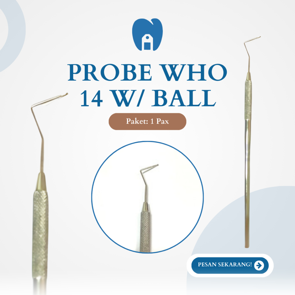 Jual Dental Probe Single / Probe Crown - Probe Double - Probe WHO Hitam ...