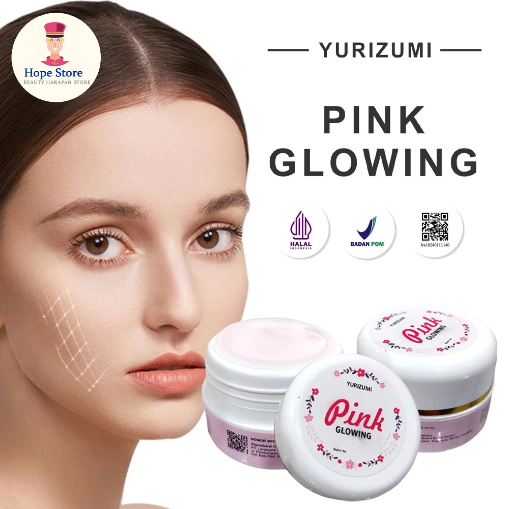 Krim Yurizumi Pink BPOM Cream Wajah Putih Glowing Mencerahkan Memutihkan Wajah 10gr | AutoStock