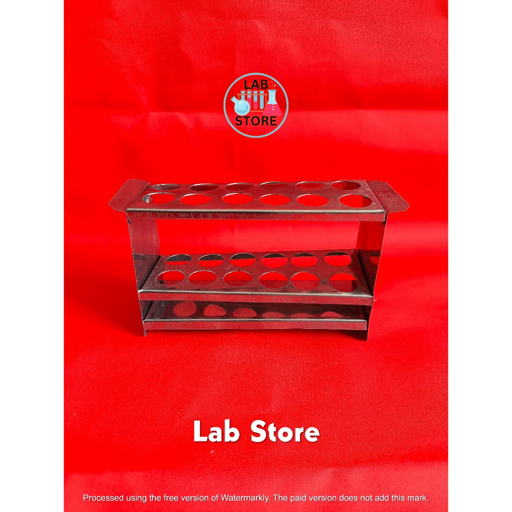 Jual Rak Tabung Reaksi Stainless Steel ( 12 lubang ) | Shopee Indonesia